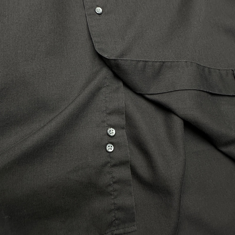 Milano Uomo Men's Classic Leo Black button Shirt Korean collar size‎ 16-32/33 - Picture 7 of 8